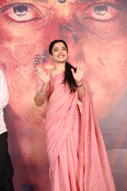 Rashmika Mandanna in Saree at Mysaa Teaser Launch Event