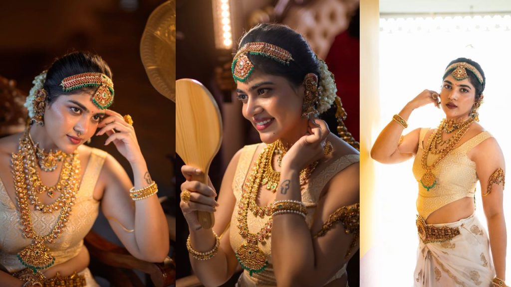 Rithu Chowdary : భారీ నగలతో పోజులిచ్చిన నటి, బిగ్ బాస్ ఫేమ్ రీతూ చౌదరి..