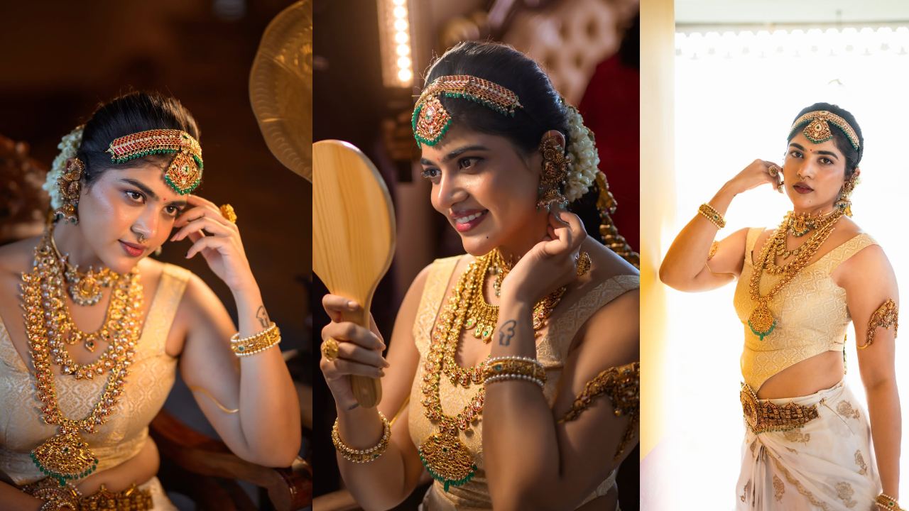 Rithu Chowdary : భారీ నగలతో పోజులిచ్చిన నటి, బిగ్ బాస్ ఫేమ్ రీతూ చౌదరి..