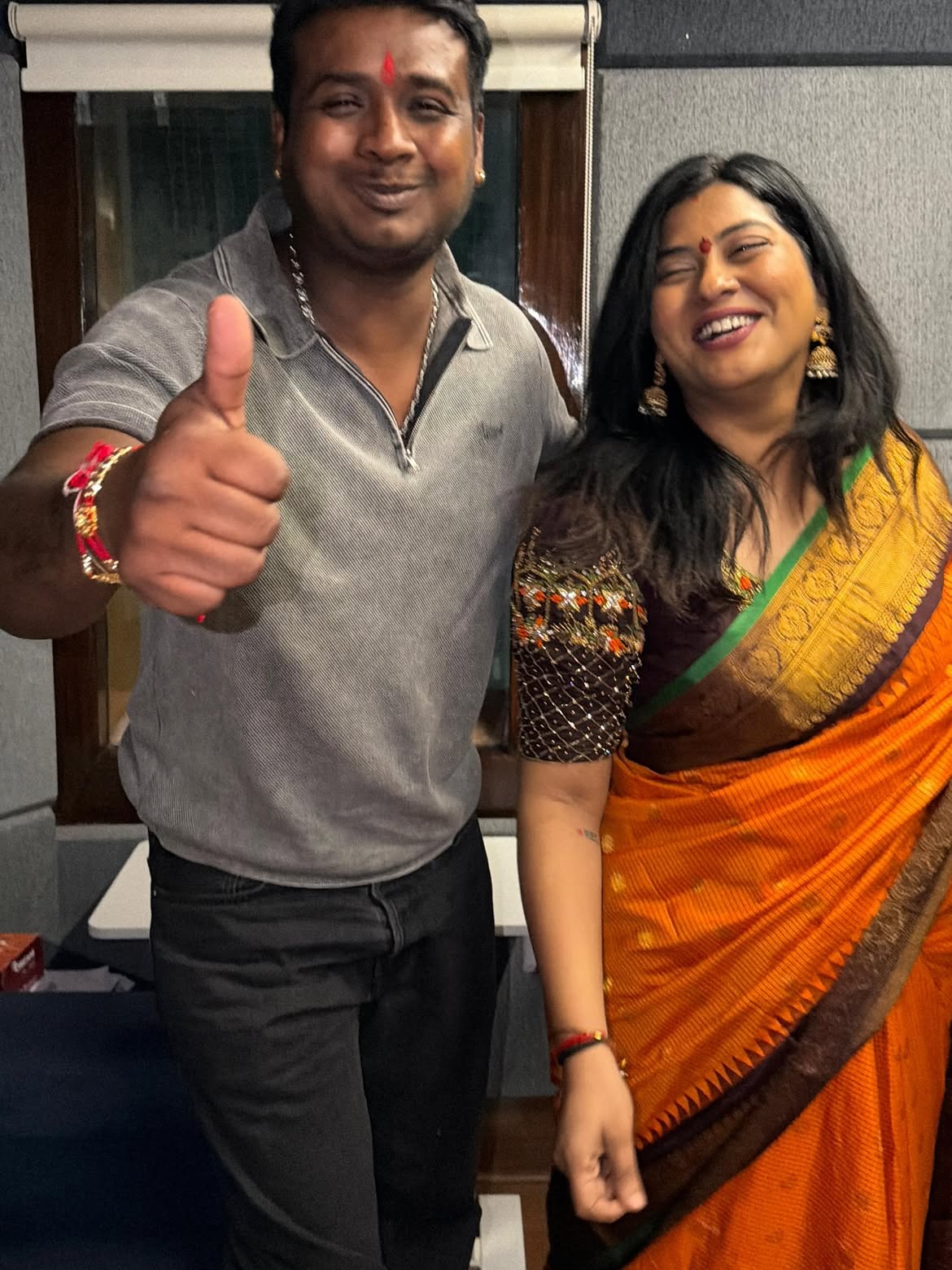 Sameera Bharadwaj Tied Rakhi to Rahul Sipligunj