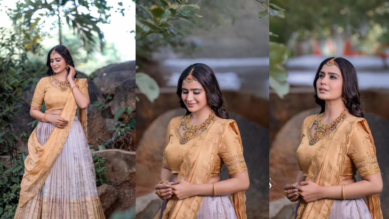 Kavya Shree : భారీ హారంతో సీరియ‌ల్ న‌టి.. కావ్యశ్రీ ఫోటోలు వైర‌ల్‌..