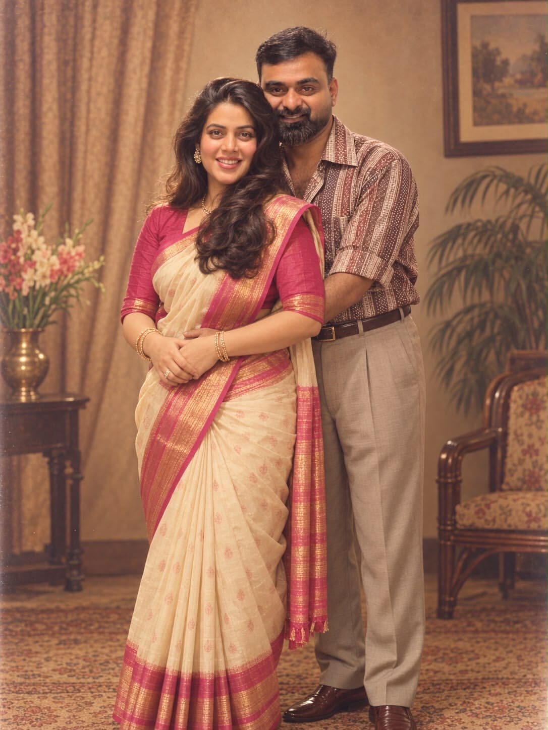 Poorna Shares Family Photos in 80s Style