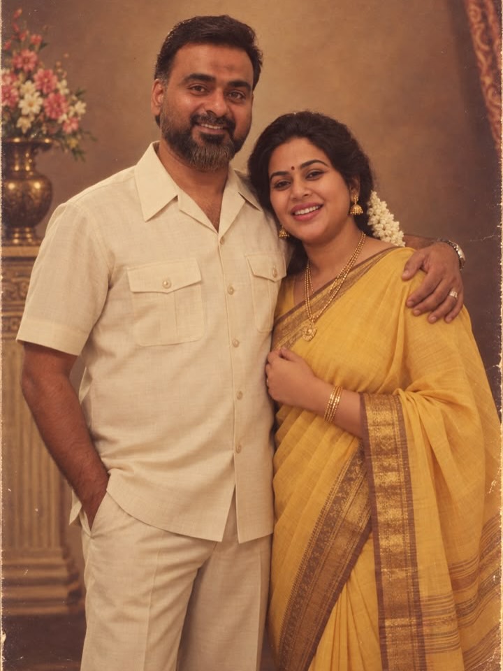 Poorna Shares Family Photos in 80s Style