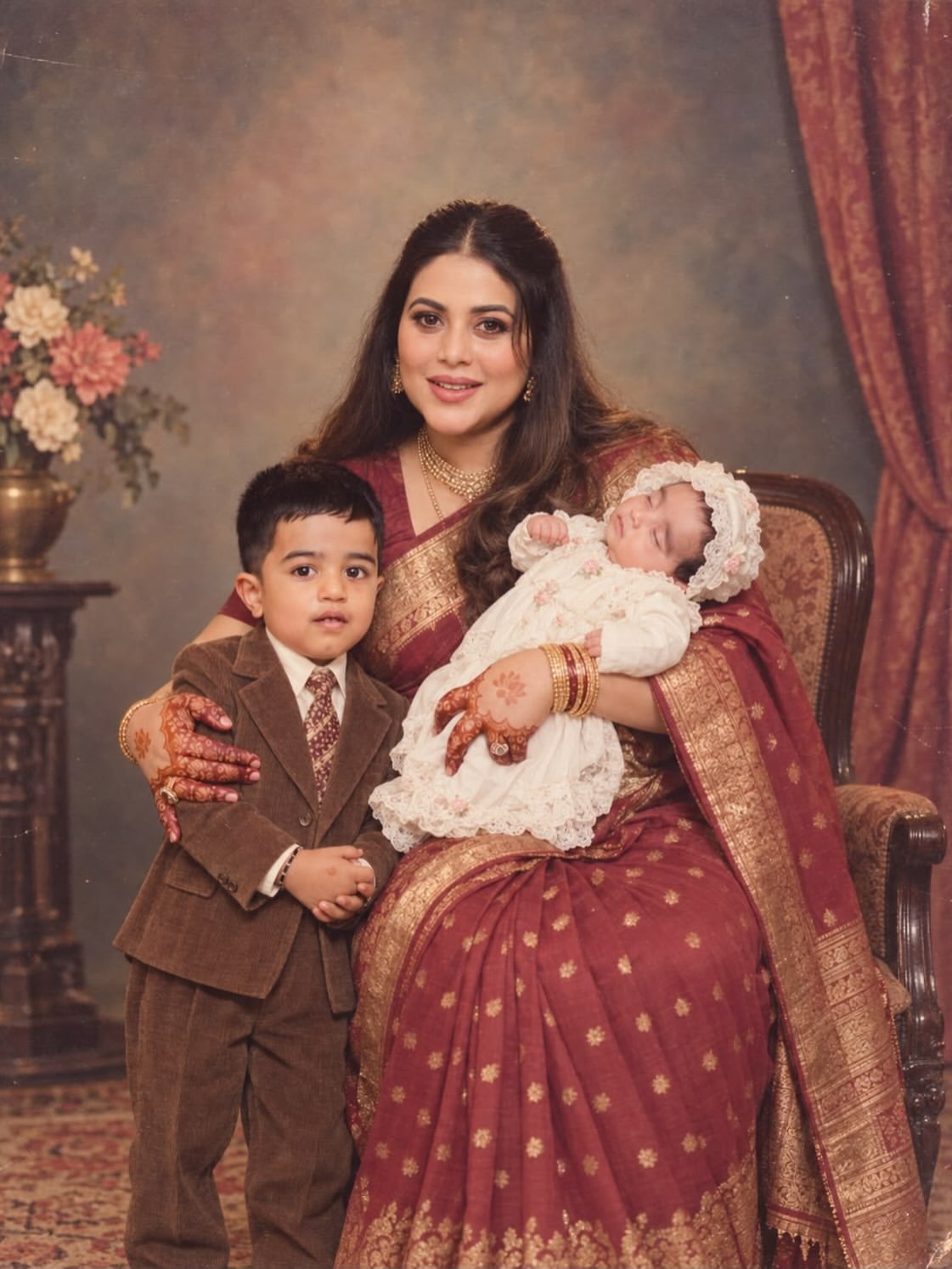 Poorna Shares Family Photos in 80s Style