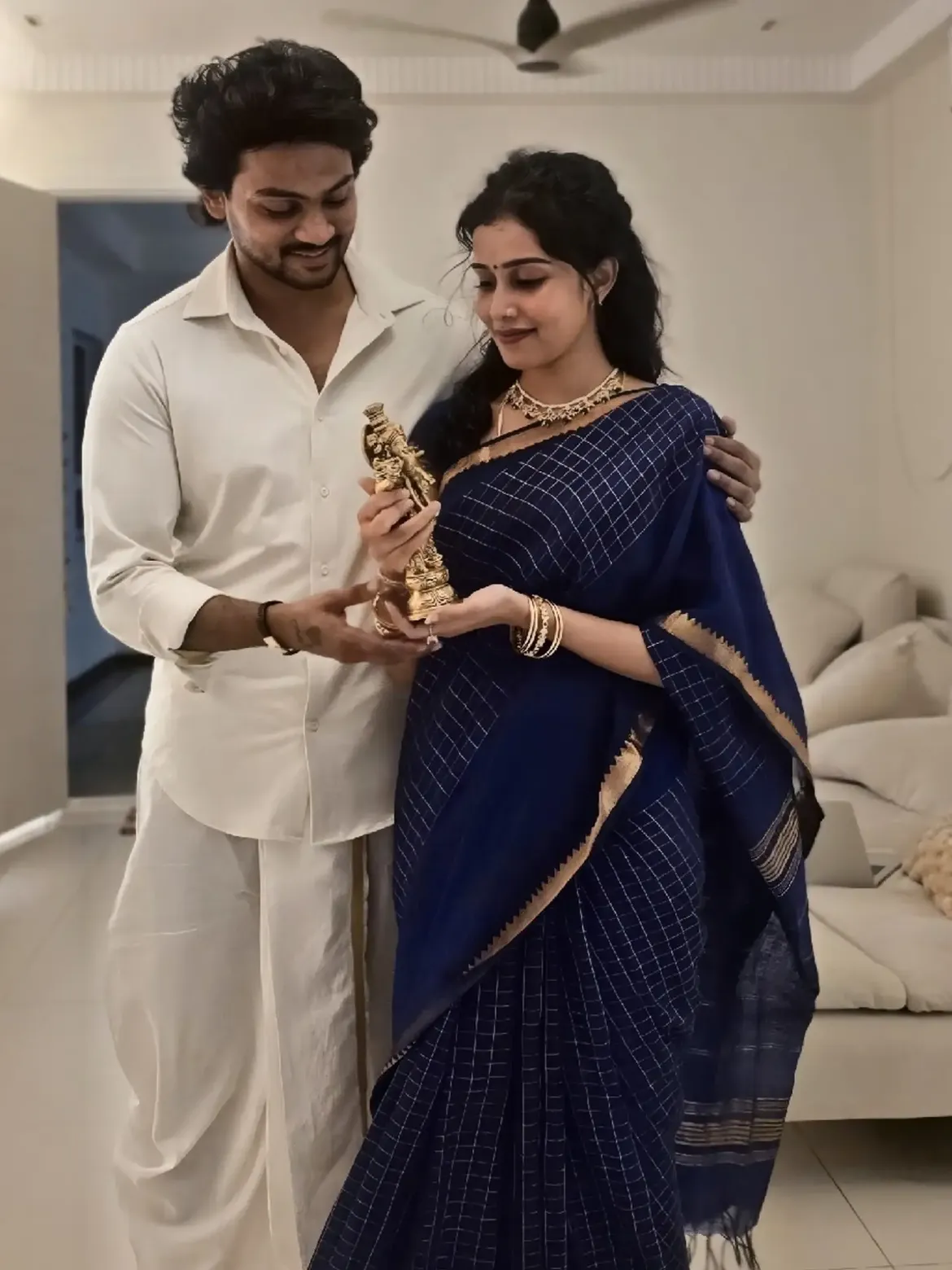 Shanmuk Jaswanth Krishnashtami Celebrations with Wife Vaishnavie Chodisetti