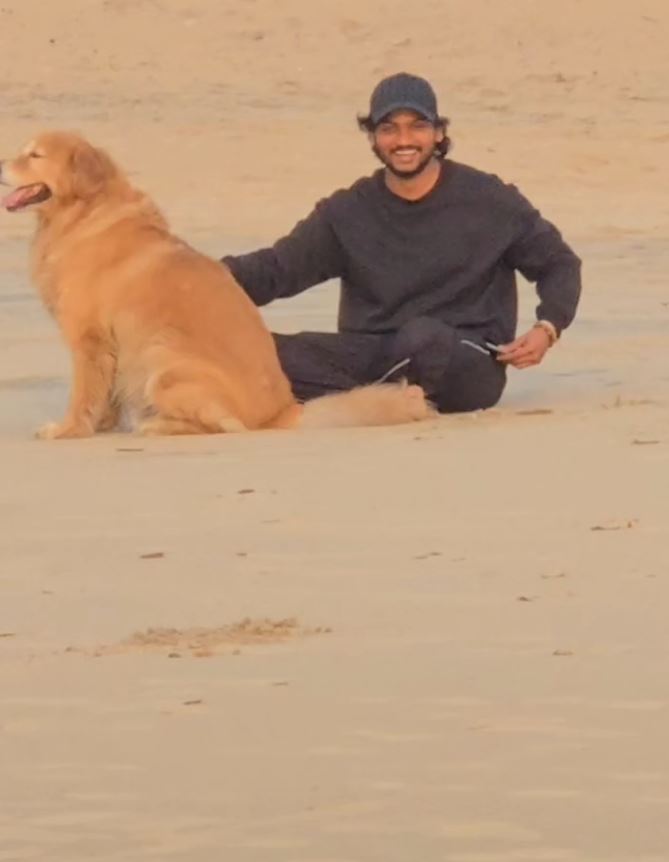 Shanmuk Jaswanth Shares Photos with his Pet Dog
