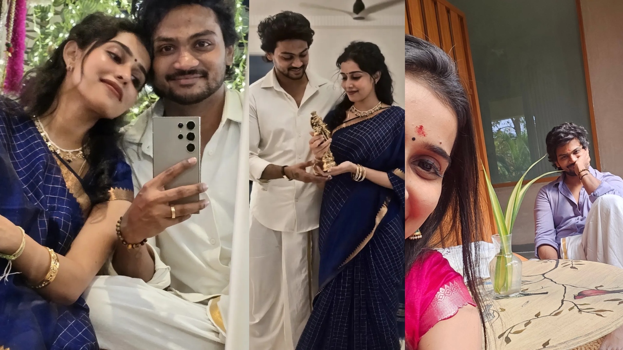 Shanmuk Jaswanth : భార్యతో కలిసి షణ్ముఖ్ జస్వంత్ కృష్ణాష్టమి సెలబ్రేషన్స్.. ఫొటోలు..