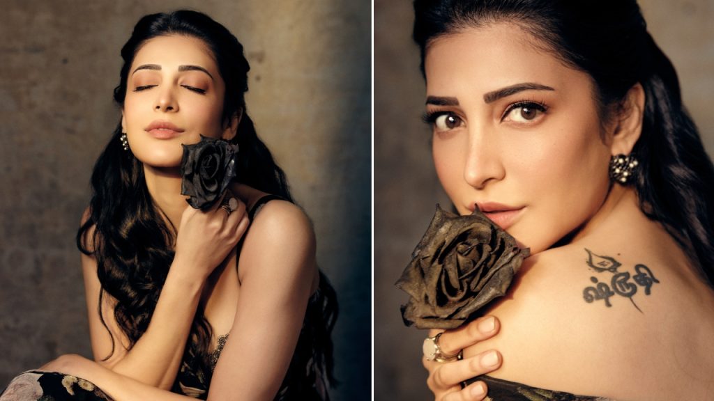 Shruti Haasan : బ్లాక్ రోజ్‌తో శృతిహాస‌న్.. ఫోటోలు వైర‌ల్‌..