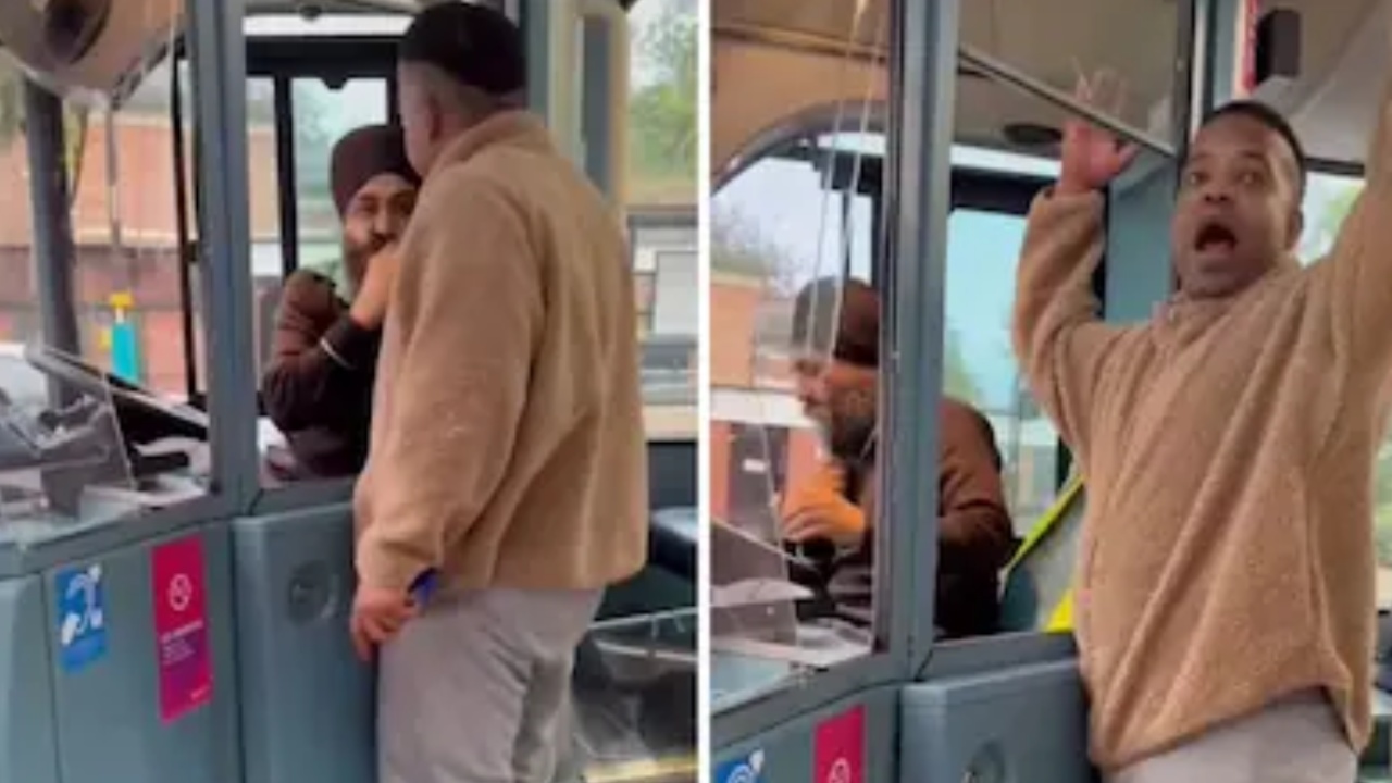 Sikh Bus Driver Attacked in UK : యూకేలో సిక్కు బస్ డ్రైవర్‌పై దాడి.. గడ్డం పట్టుకుని లాగి.. దారుణం.. వీడియో వైరల్
