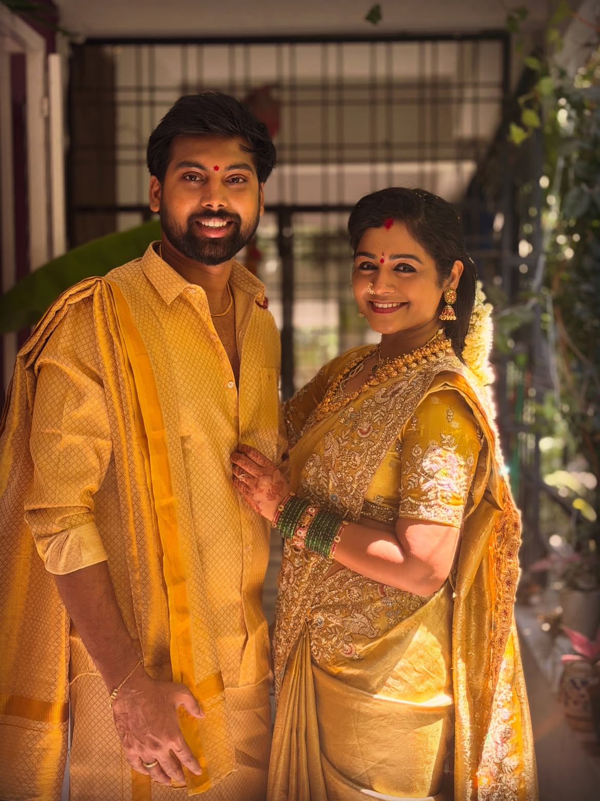 Serial Actress Sireesha Satyanarayana Swami Vratham with Husband Actor Mahendra