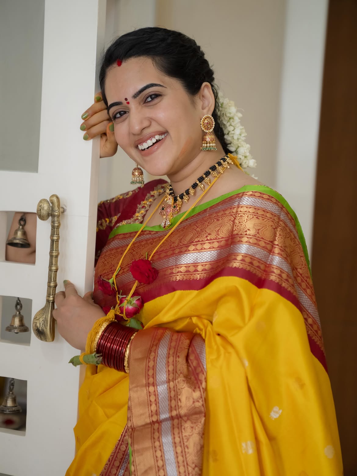 Anchor Sravanthi Chokarapu Perform Pooja