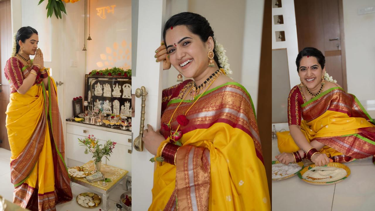 Anchor Sravanthi : షోడశ స్వర్ణగౌరీ పూజ నిర్వహించిన యాంకర్ స్రవంతి.. ఫొటోలు వైరల్..