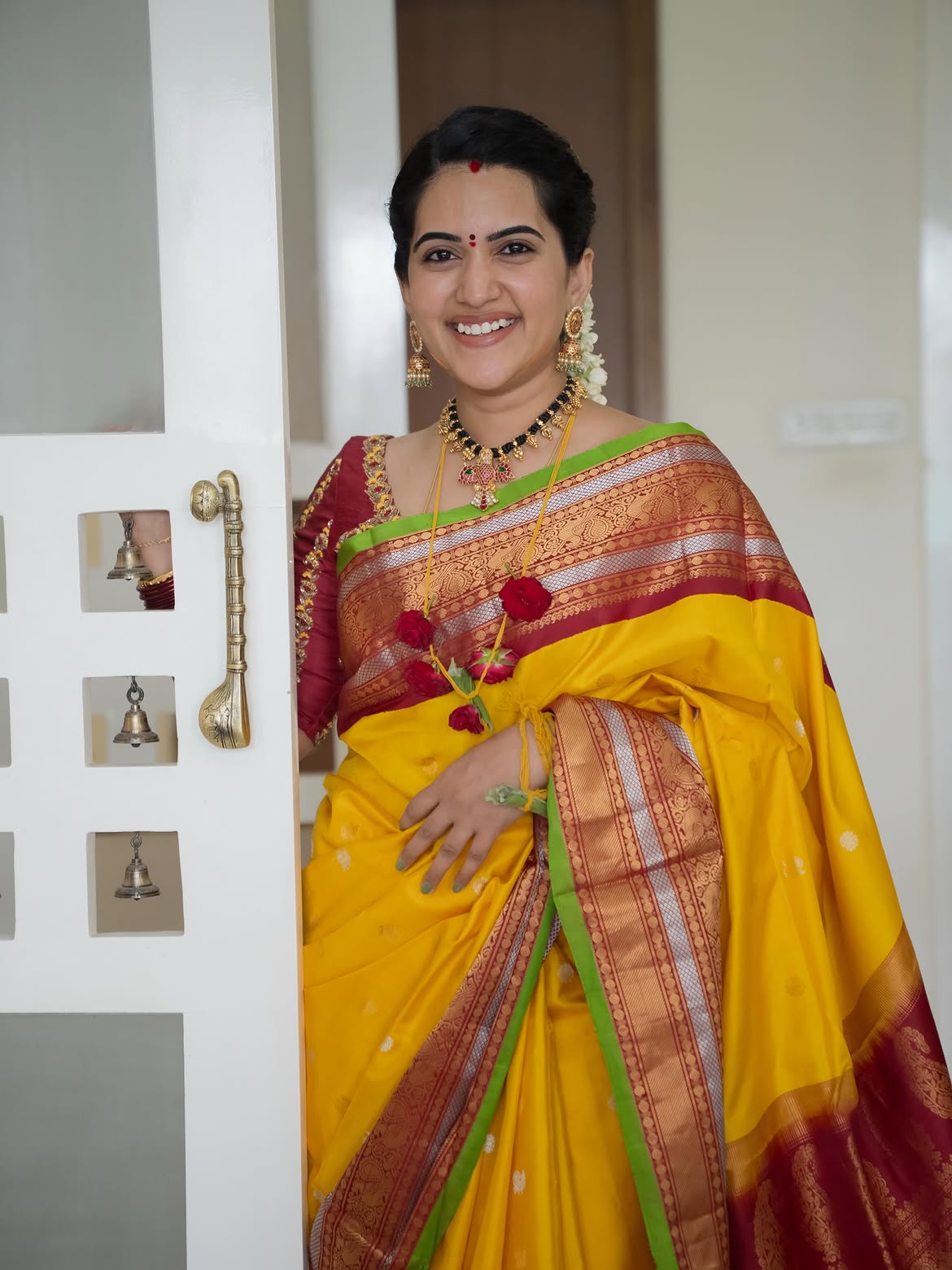 Anchor Sravanthi Chokarapu Perform Pooja