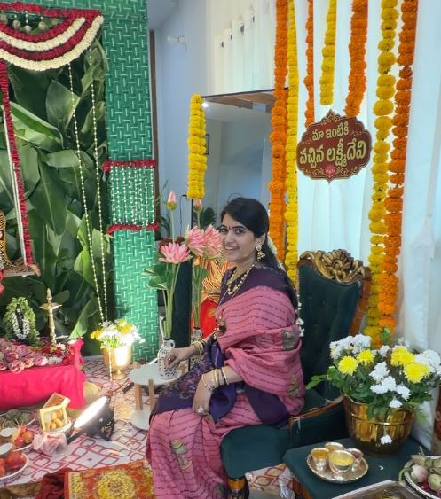 Sravanthi Chokarapu Varalakshmi Vratham with Friends and Family