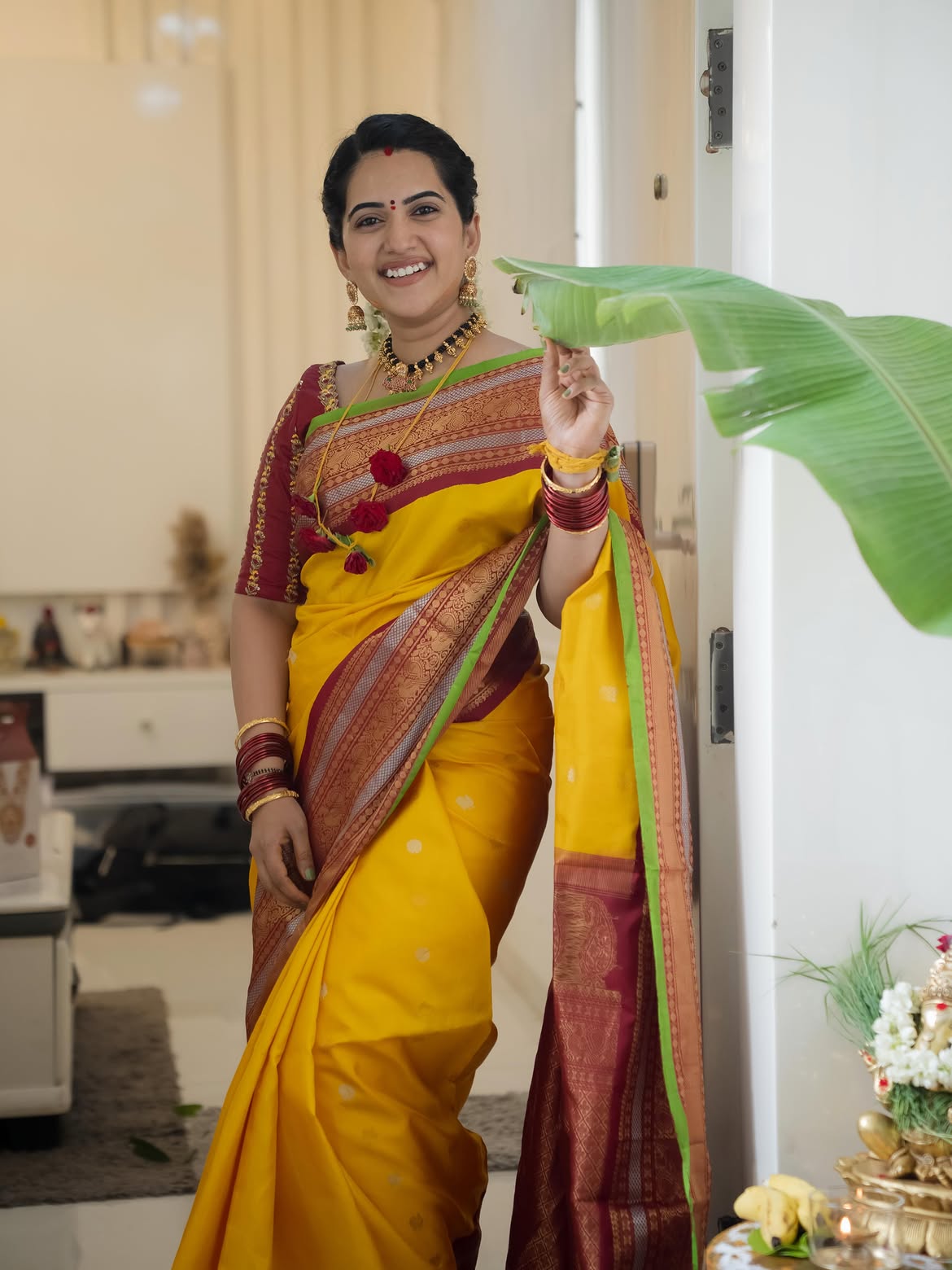 Anchor Sravanthi Chokarapu Perform Pooja