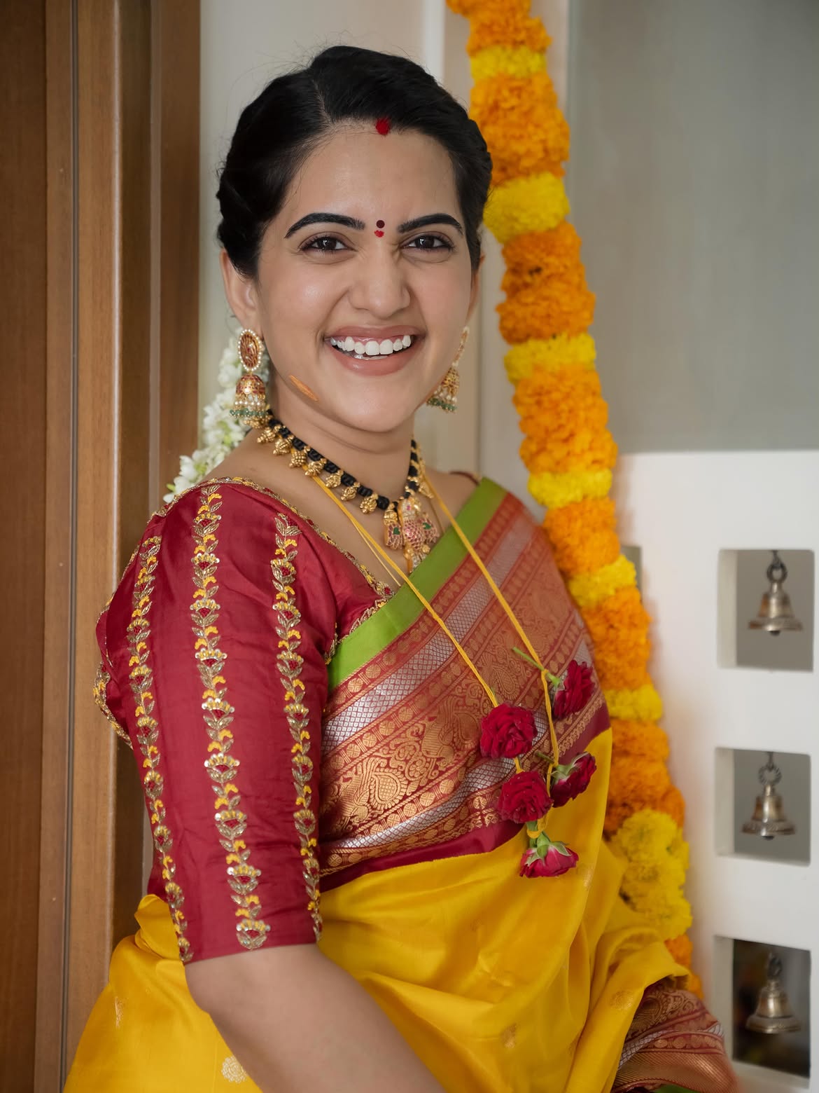 Anchor Sravanthi Chokarapu Perform Pooja