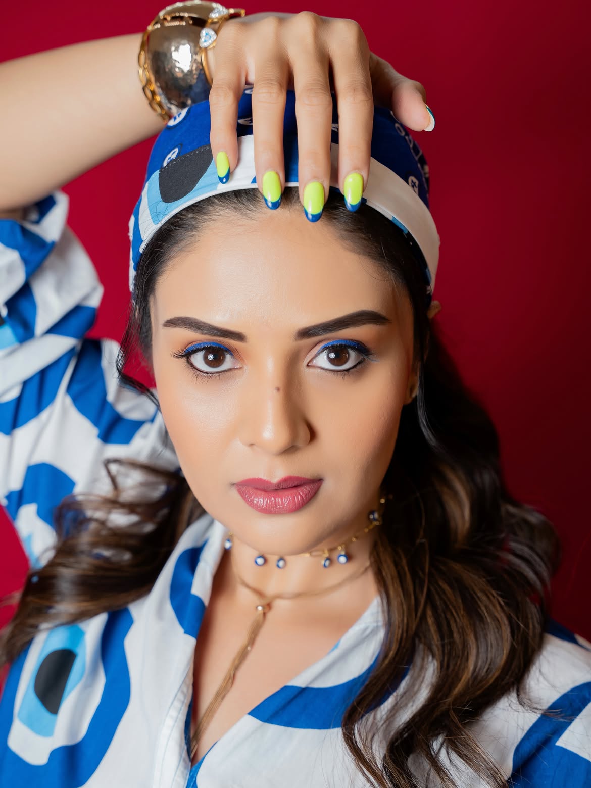 Anchor Sreemukhi Poses in Gown
