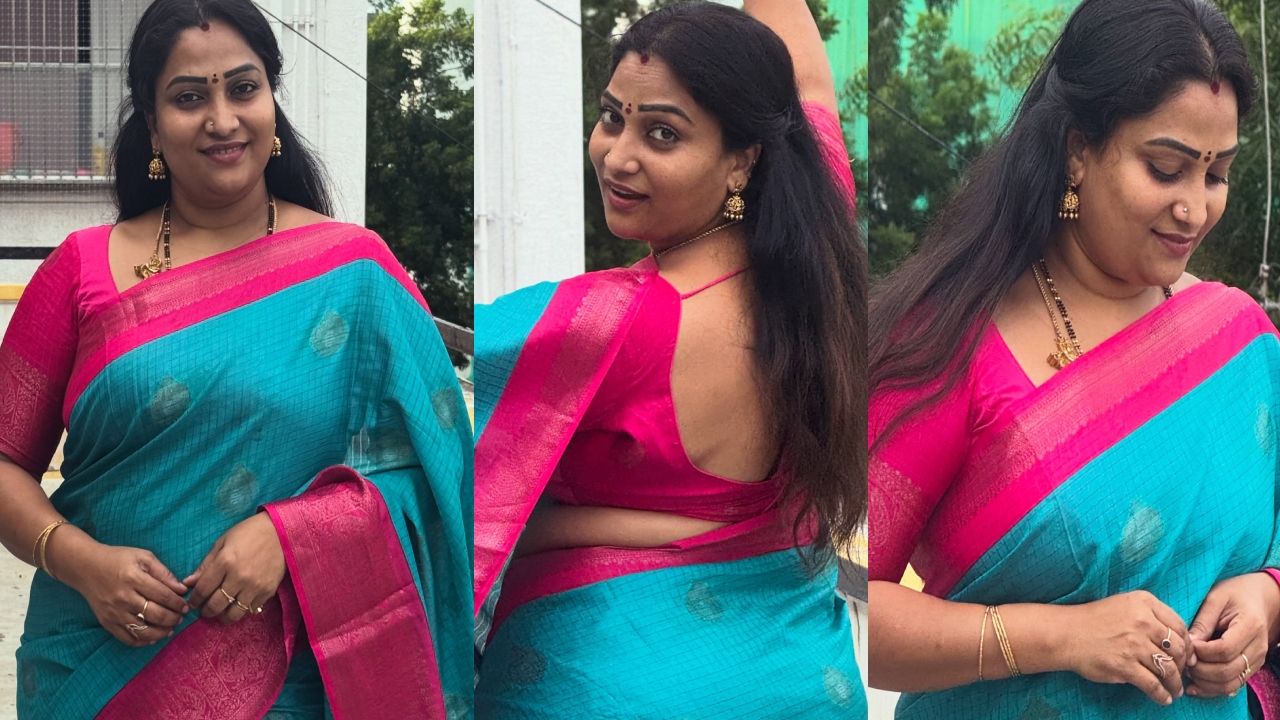 Lirisha Reddy : శారీలో సూప‌ర్ ఉమెన్‌.. లిరీష క్యూట్ ఫోటోలు..