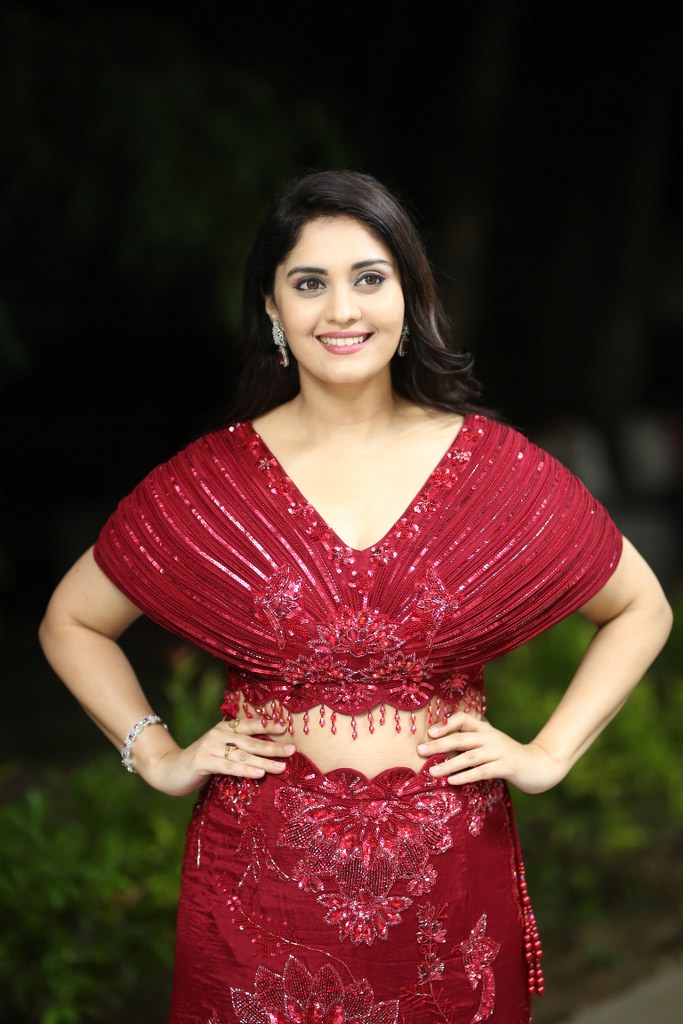 surabhi Simple Looks in Rambha Oorvasi Menaka Pre Release Event