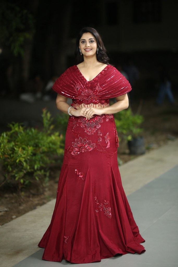 surabhi Simple Looks in Rambha Oorvasi Menaka Pre Release Event