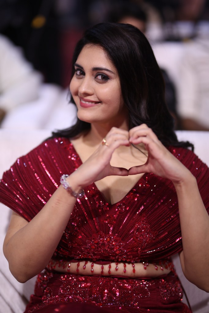 surabhi Simple Looks in Rambha Oorvasi Menaka Pre Release Event