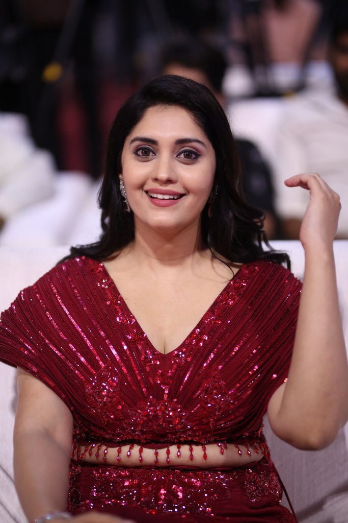 surabhi Simple Looks in Rambha Oorvasi Menaka Pre Release Event