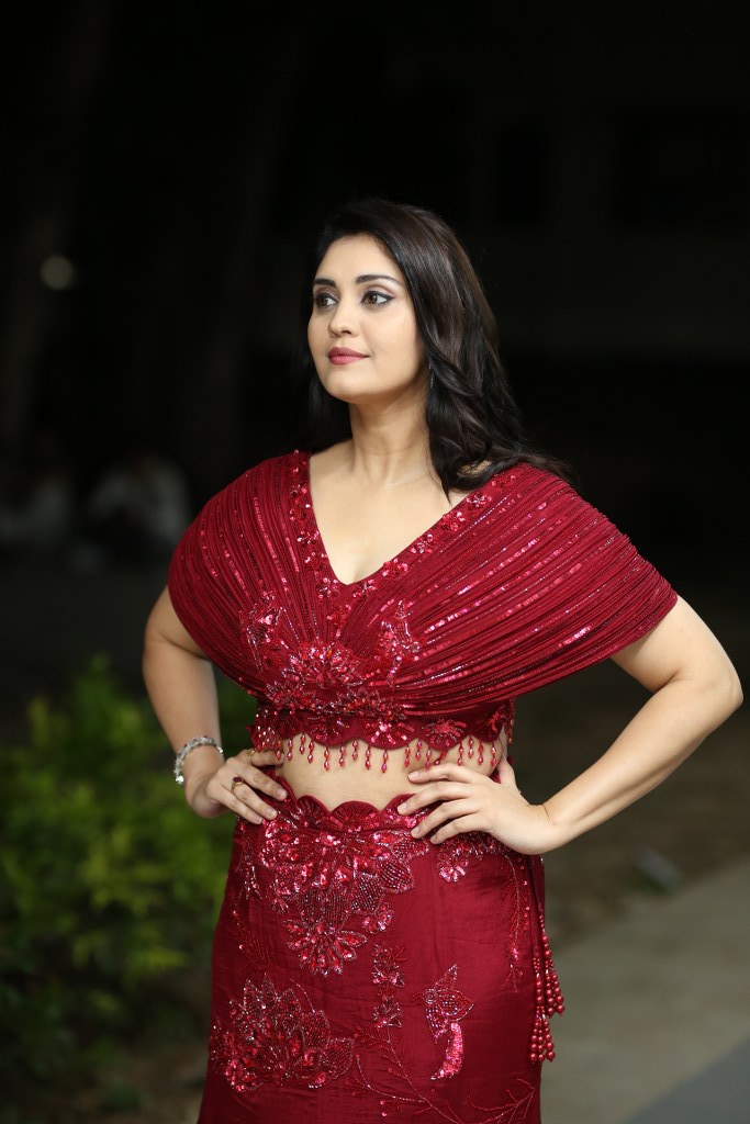 surabhi Simple Looks in Rambha Oorvasi Menaka Pre Release Event