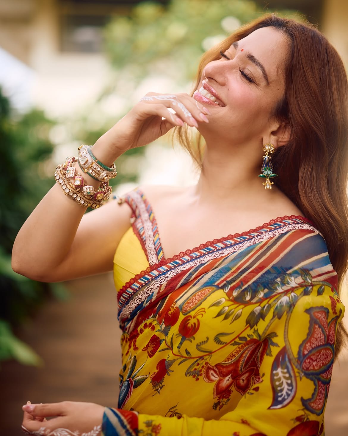 Tamannaah Bhatia Shines in Yellow Saree
