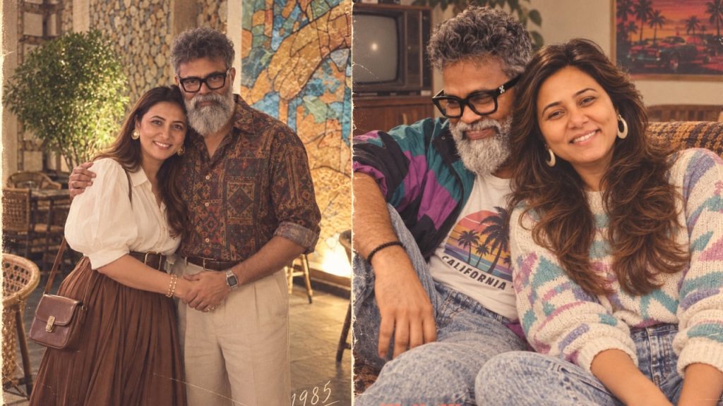 Thabitha Sukumar : భార్యతో సుకుమార్.. స్టైలిష్ 80s లుక్స్.. ఫోటోలు షేర్ చేసిన తబిత.. Thabitha Sukumar : భార్యతో సుకుమార్.. స్టైలిష్ 80s లుక్స్.. ఫోటోలు షేర్ చేసిన తబిత..