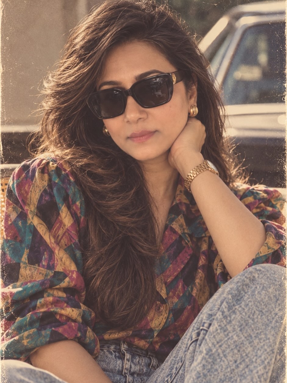 Thabitha Sukumar Shares Stylish 80s Looks Family Photos
