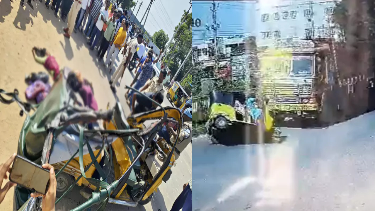 Mancherial Accedent: మంచిర్యాల జిల్లాలో ఘోర రోడ్డు ప్రమాదం.. లారీ-ఆటో ఢీకొని ఇద్దరు కూలీలు మృతి