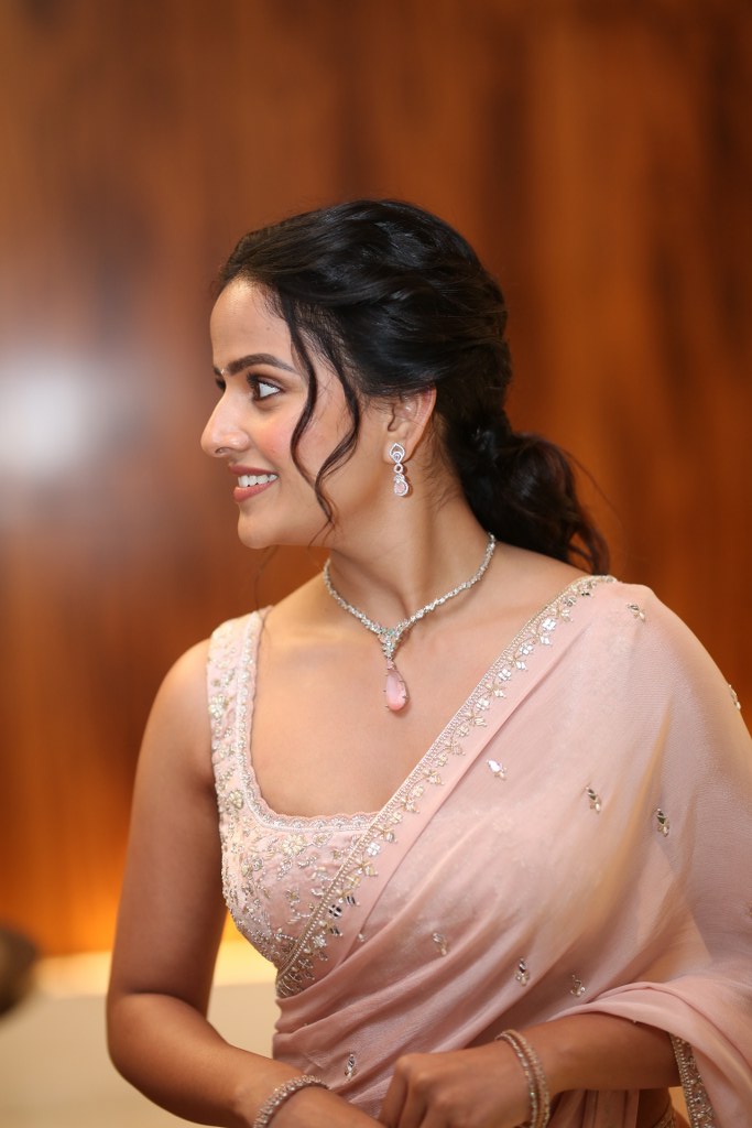 Vaishnavi Chaitanya Shines in Saree at Epic Trailer Launch Event