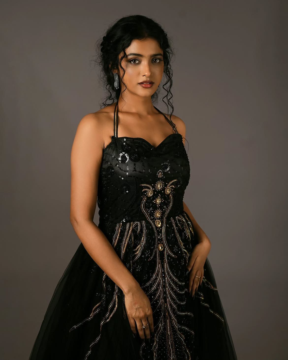 Roopa Koduvayur Beautiful Looks in Black Dress