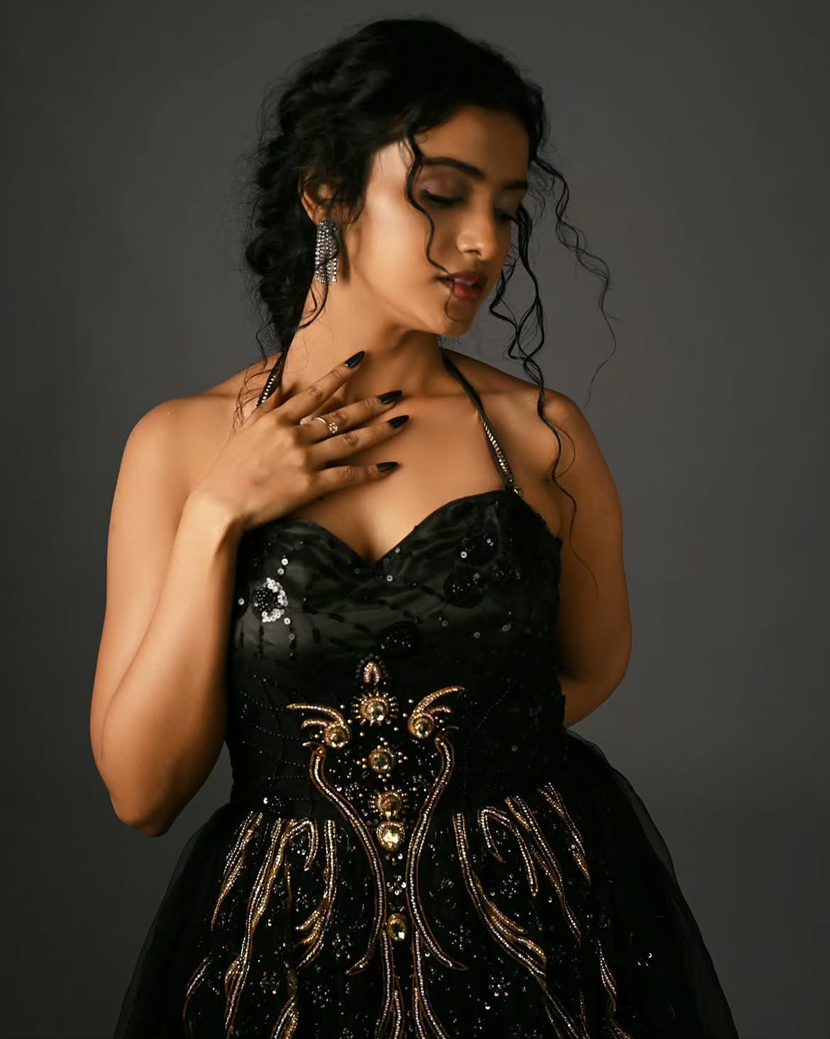 Roopa Koduvayur Beautiful Looks in Black Dress