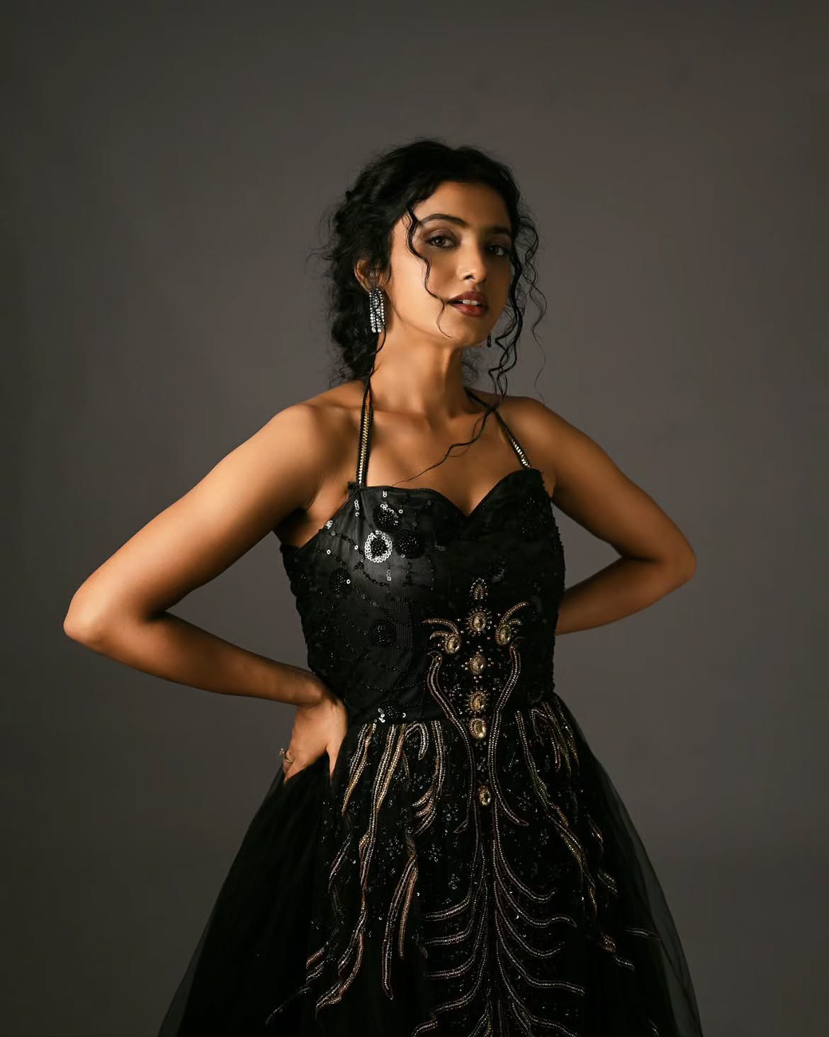 Roopa Koduvayur Beautiful Looks in Black Dress