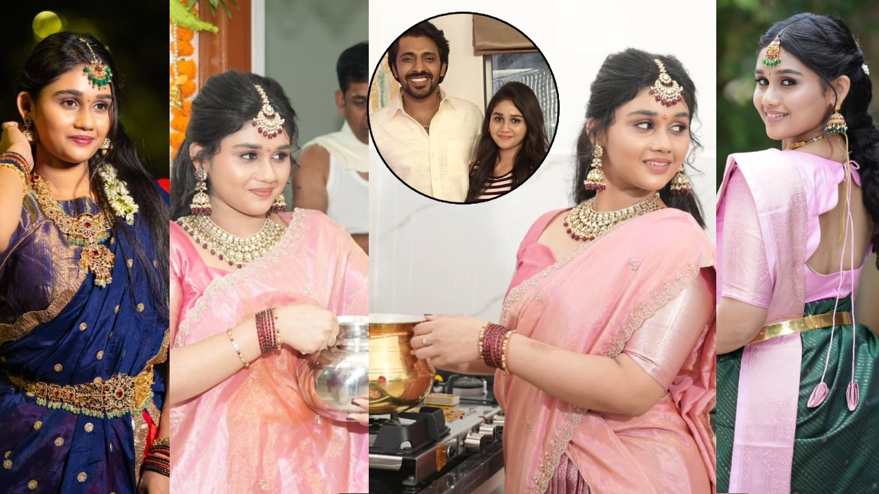 Sravya Dimple : కొత్తింట్లోకి గృహప్రవేశం చేసిన సేవ్ ది టైగర్స్ నటి.. ‘శ్రావ్య డింపుల్’ ఫొటోలు..