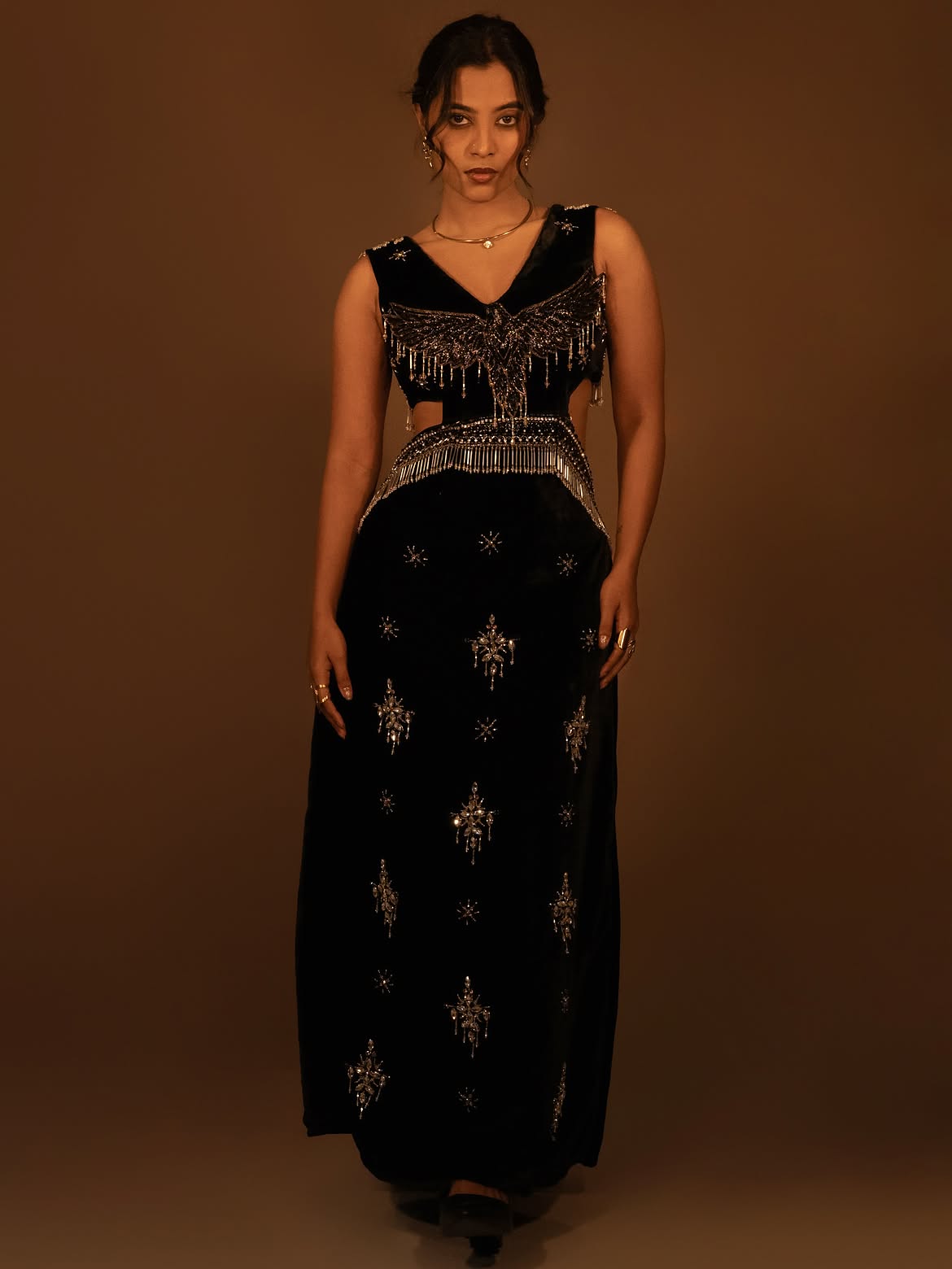 vishika Shines in Black Dress