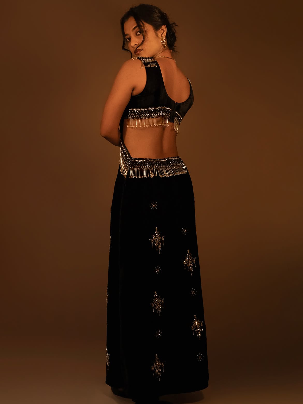 vishika Shines in Black Dress
