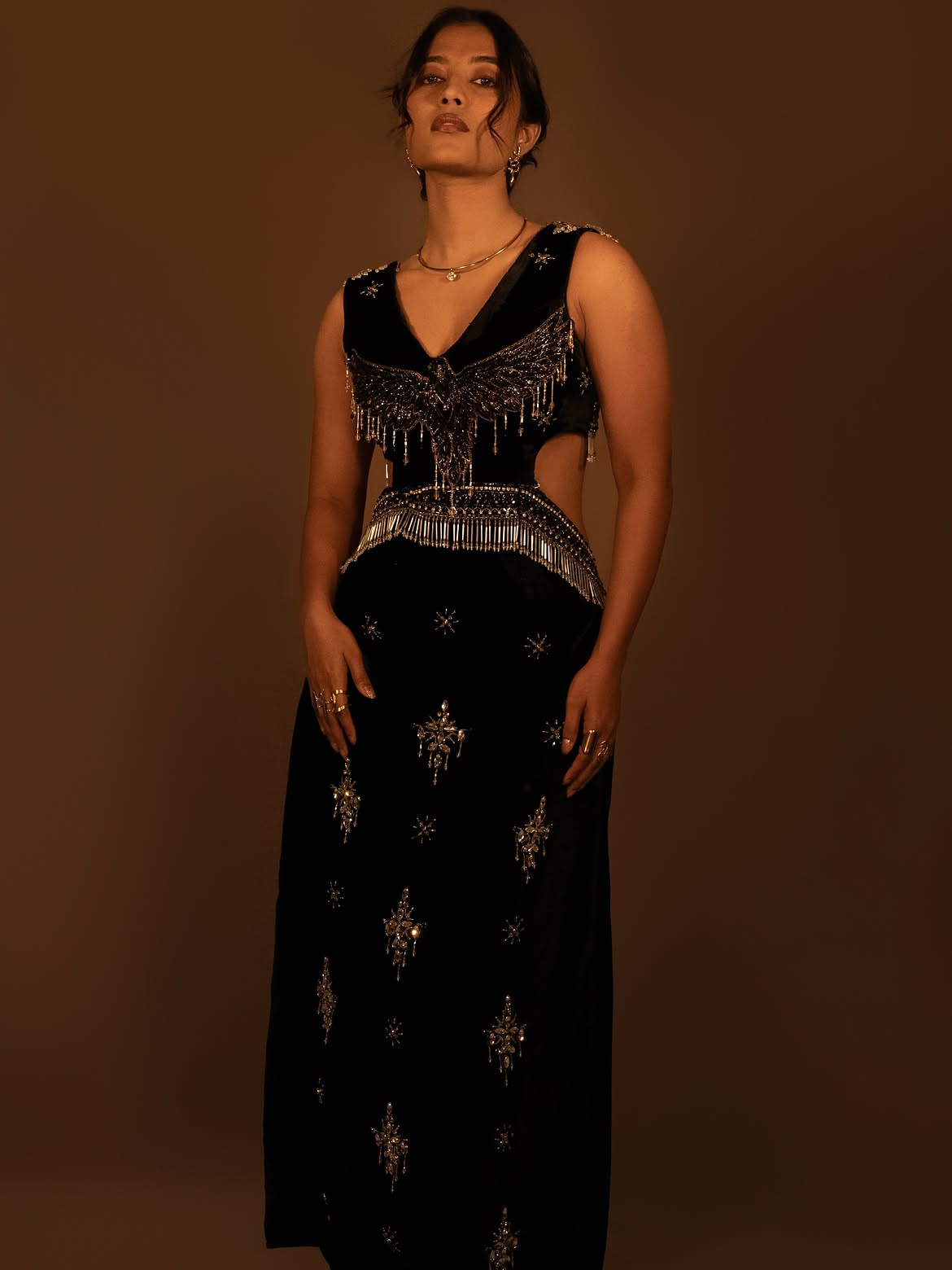 vishika Shines in Black Dress