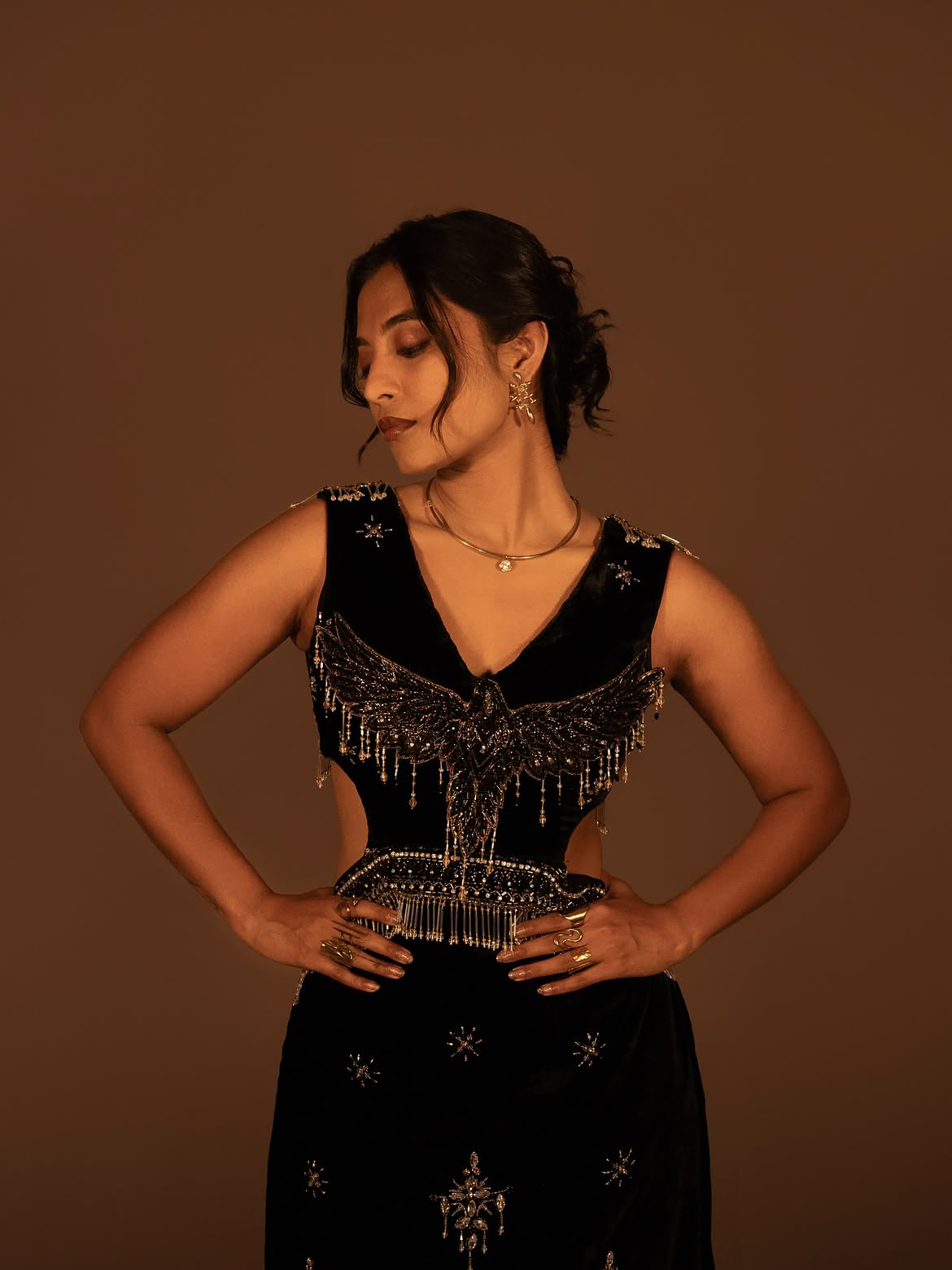 vishika Shines in Black Dress
