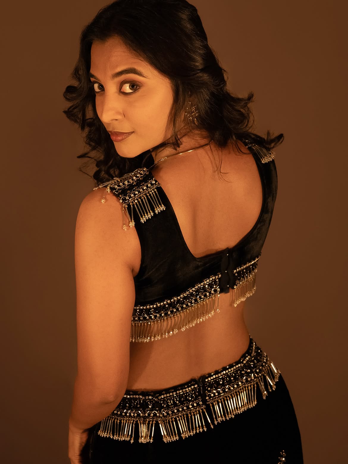 vishika Shines in Black Dress
