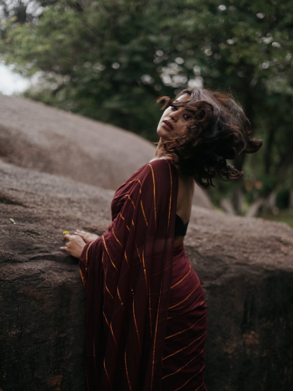 Yamini Bhaskar Super Looks in Saree