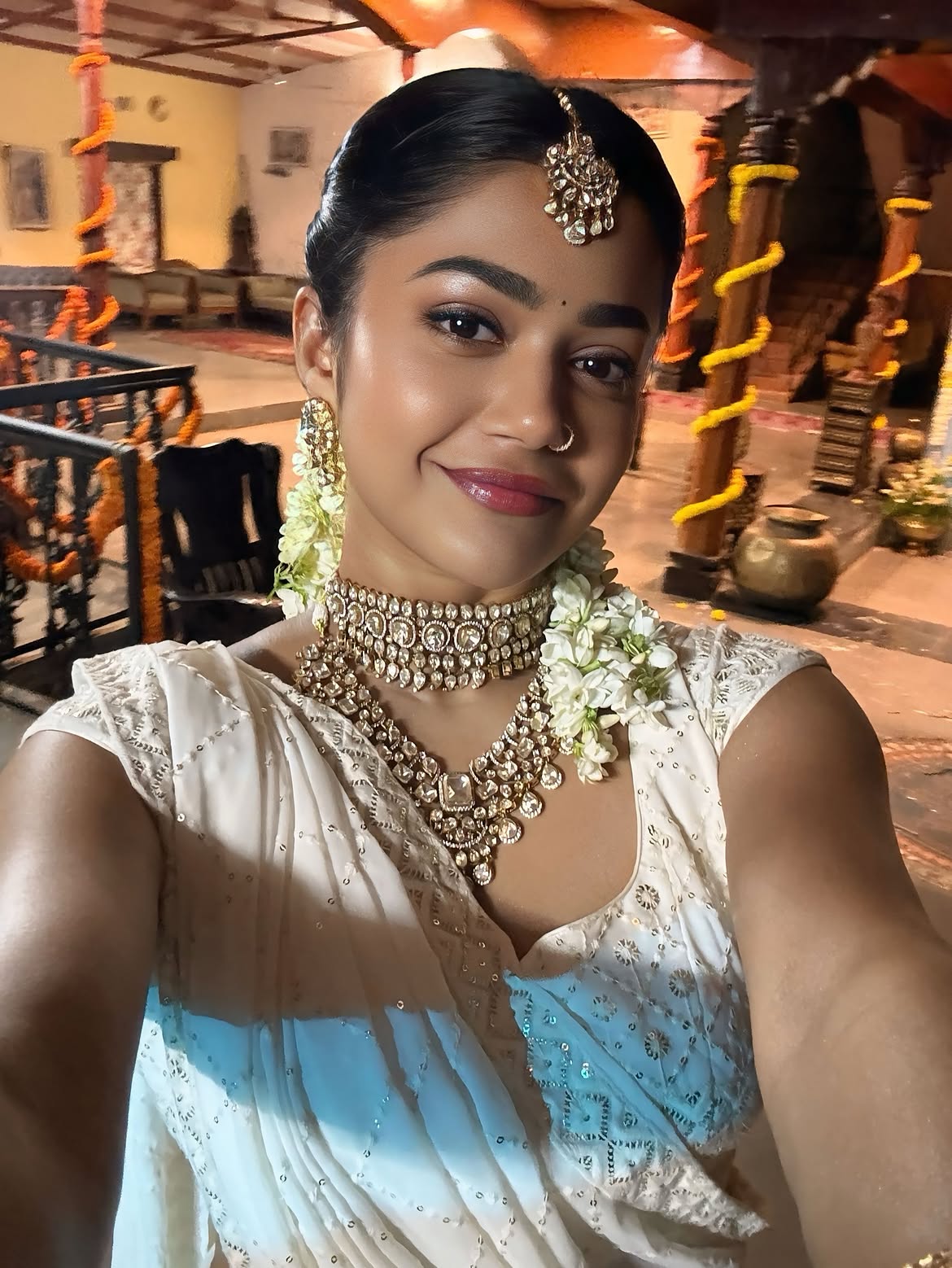 Payal Radhakrishna Stunning Looks in White Saree