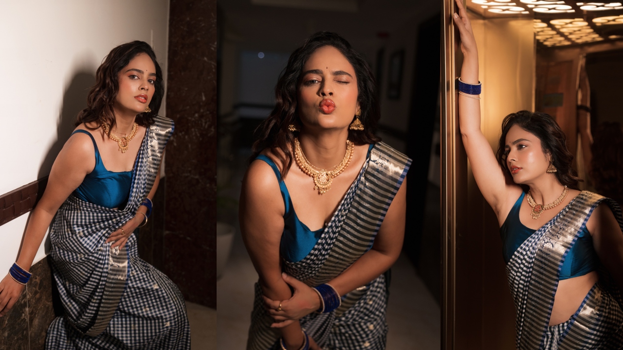 Nandita Swetha : బ్లూ క‌ల‌ర్ శారీలో నందితా శ్వేత‌.. క్యూట్ ఫోటోలు..