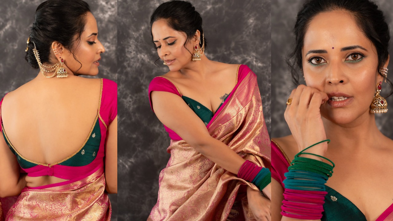 Anasuya Bharadwaj : చీరకట్టులో అందాలు ఆరబోస్తున్న అనసూయ.. ఫొటోలు..