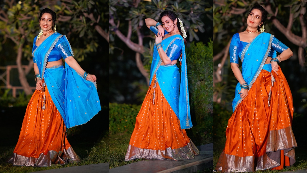 Manjusha : హాఫ్ శారీలో అందంగా.. యాంక‌ర్ మంజూష క్యూట్ ఫోటోలు వైర‌ల్‌..