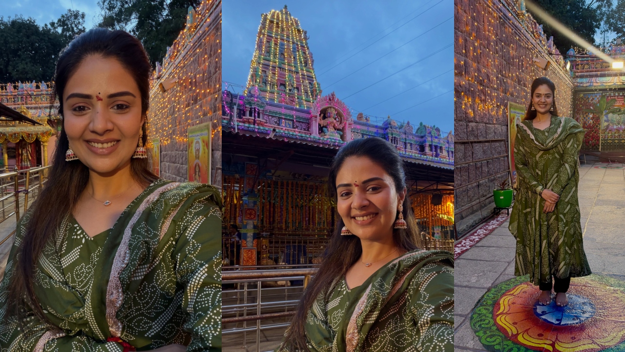 Sreemukhi : పెద్ద‌మ్మ త‌ల్లి టెంపుల్‌లో యాంక‌ర్ శ్రీముఖి.. ఫోటోలు వైర‌ల్‌..