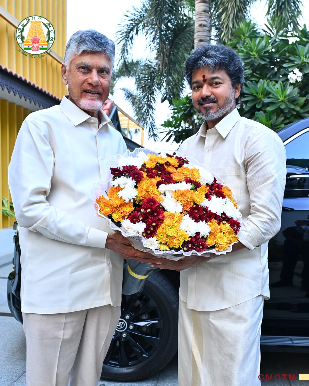 Tamilnadu CM Vijay Meets AP CM Chandrababu Naidu and Nara Lokesh