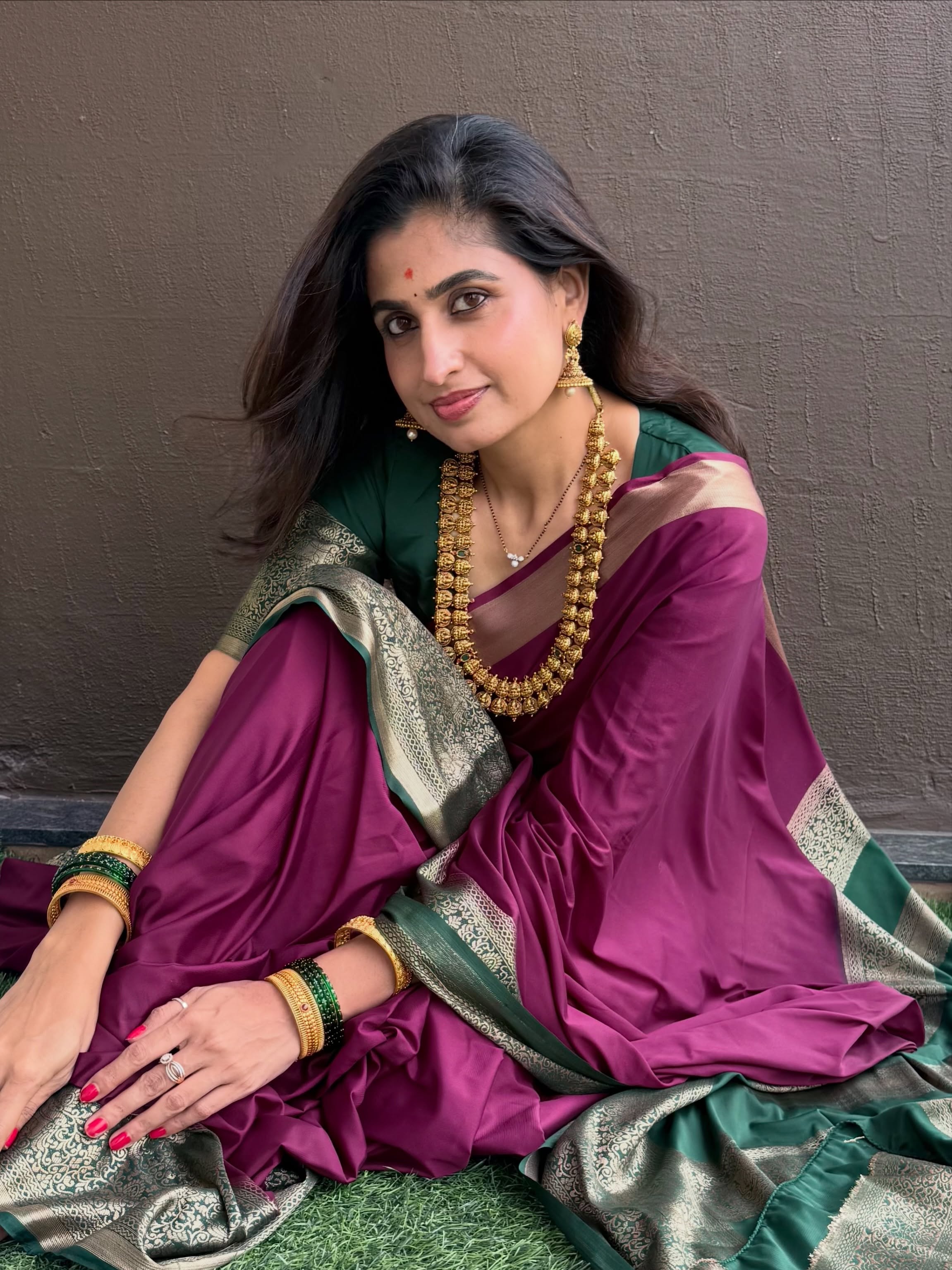 Bigg Boss Chaithra Rai Dasara Special Photos with her Daughters