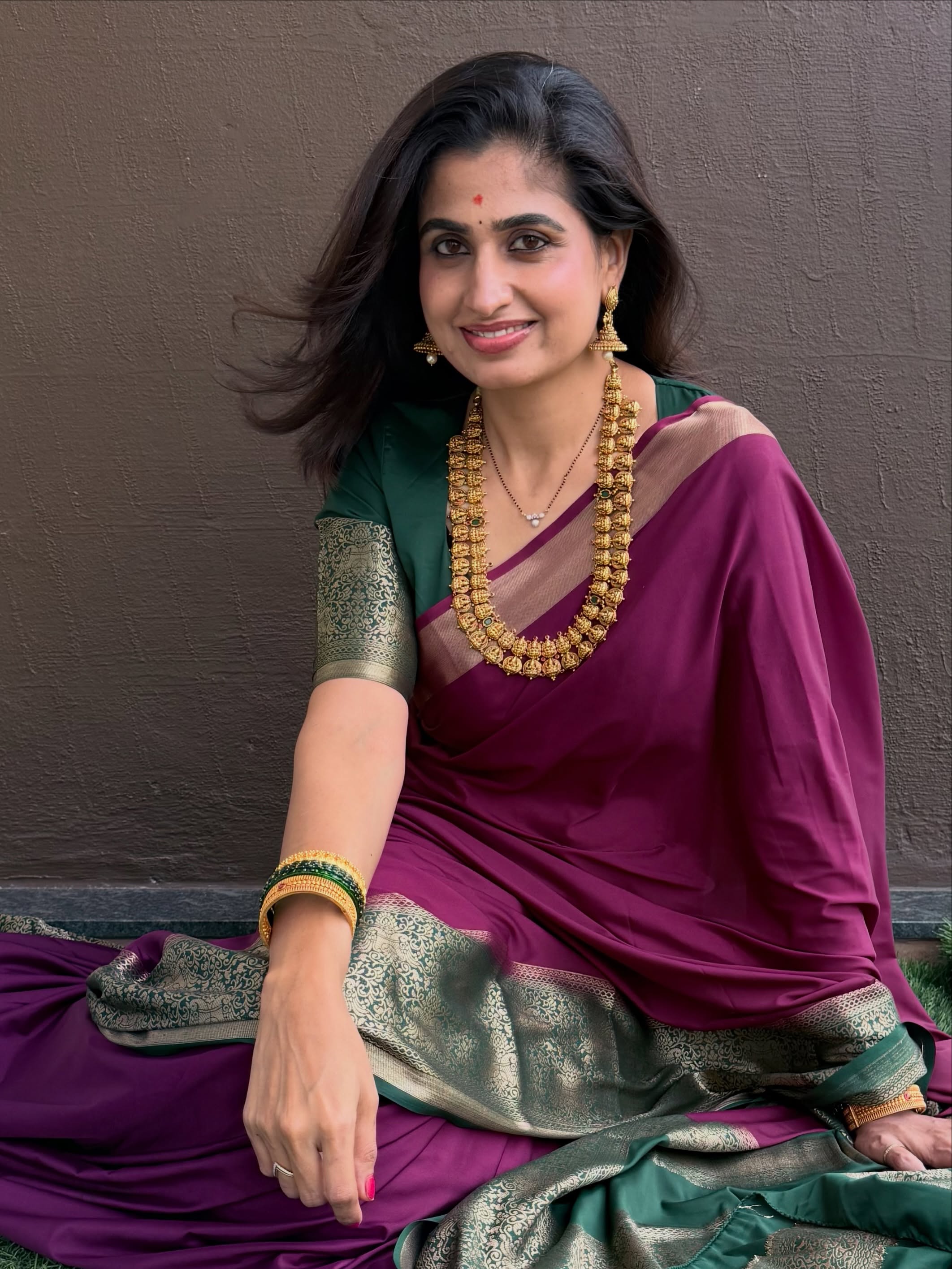 Bigg Boss Chaithra Rai Dasara Special Photos with her Daughters